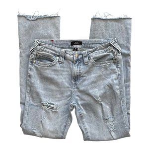 TRUE RELIGION BILLIE STRAIGHT JEAN - WOMENS - SIZE 29 - LIGHT WASHED BLUE -